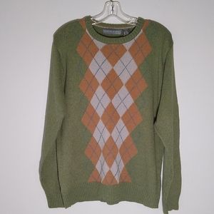 Oscar De La Renta Men's Argyle Sweater Size Med.